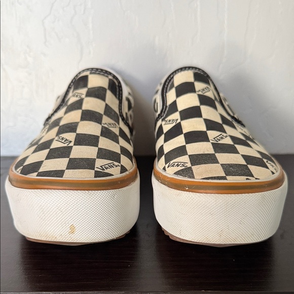 Vans Women's Stacked Checkerboard Slip-On Shoes - Black and White - Size 8.5 - Picture 4 of 11